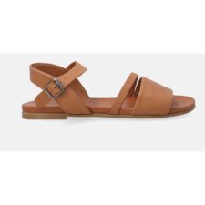 Sandale uni din piele cu catarama -