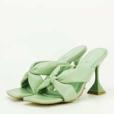 Sandale verzi cu toc Sonia 131 8271