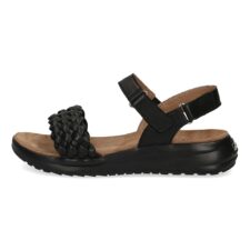 Sandale wedge cu aspect tesut