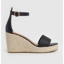 Sandale wedge cu bareta subtire cu catarama