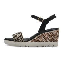 Sandale wedge cu bareta tesuta