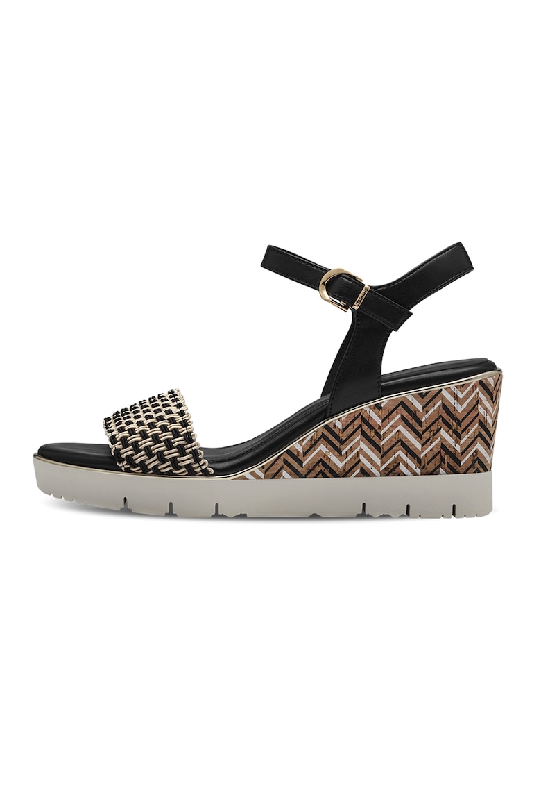 Sandale wedge cu bareta tesuta 1 Sandale wedge cu bareta tesuta