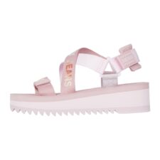 Sandale wedge cu barete incrucisate - cu logo