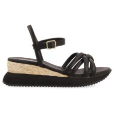 Sandale wedge cu barete multiple