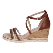 Sandale wedge cu detalii impletite