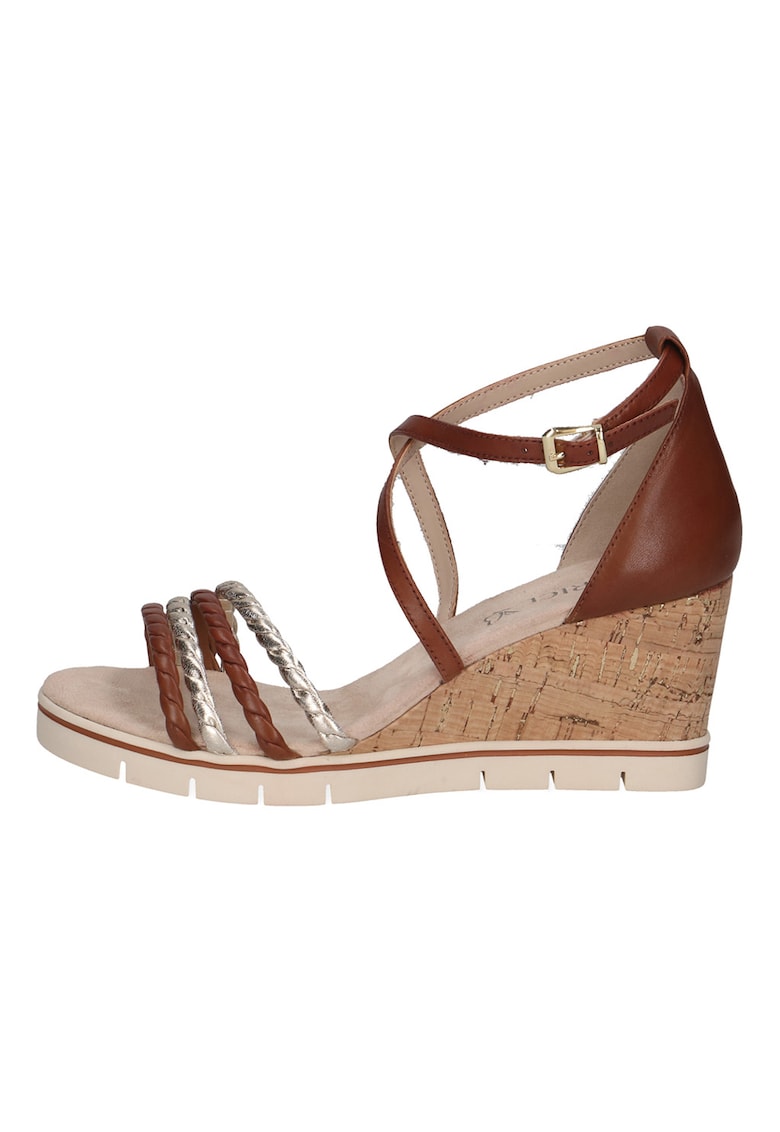 Sandale wedge cu detalii impletite 1 Sandale wedge cu detalii impletite