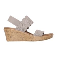 Sandale wedge cu detaliu brodat