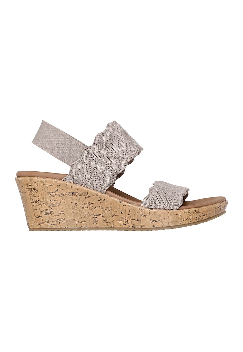 Sandale wedge cu detaliu brodat 1 Sandale wedge cu detaliu brodat