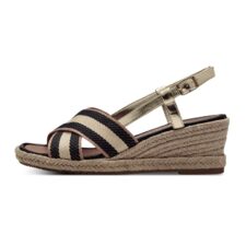 Sandale wedge cu dungi