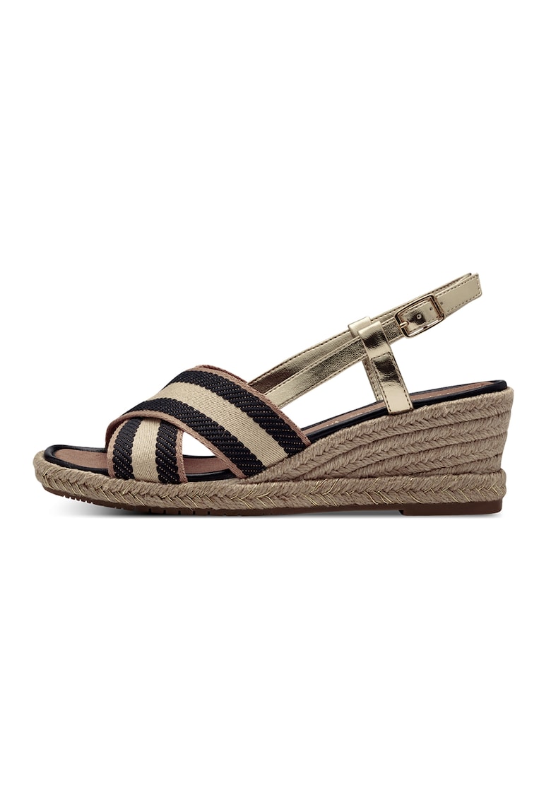 Sandale wedge cu dungi 1 Sandale wedge cu dungi
