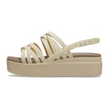 Sandale wedge cu logo Brooklyn