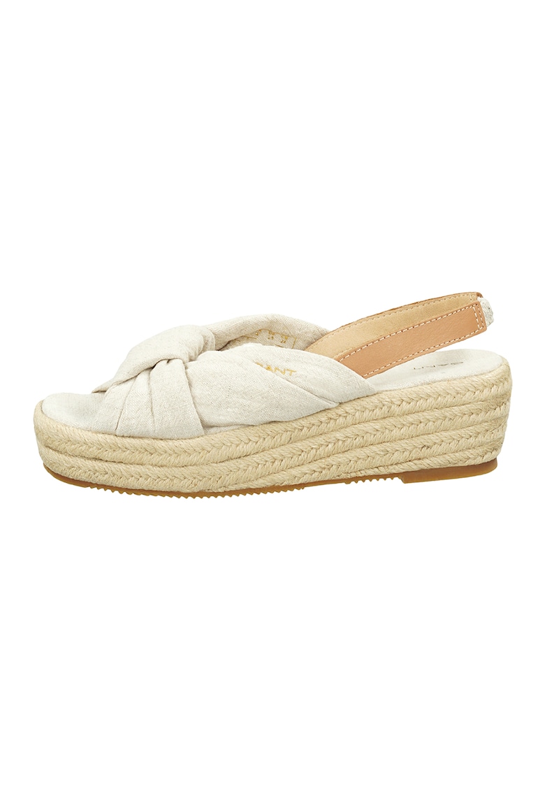 Sandale wedge cu model nod 1 Sandale wedge cu model nod