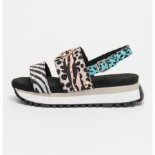 Sandale wedge cu nituri