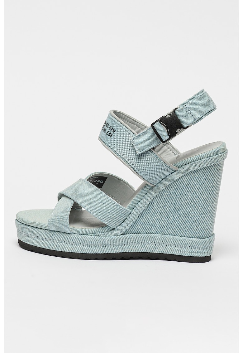 Sandale wedge de denim Bodana Cs 1 Sandale wedge de denim Bodana Cs