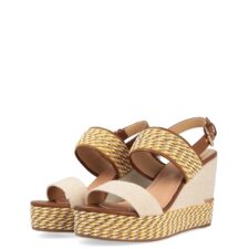 Sandale wedge de material textil Jolie