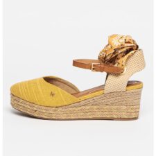 Sandale wedge de panza cu prindere cu snururi Bella