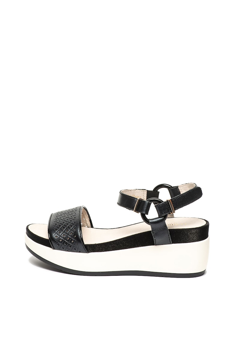 Sandale wedge de piele Blanche 1 Sandale wedge de piele Blanche