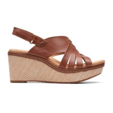 Sandale wedge de piele Elleri