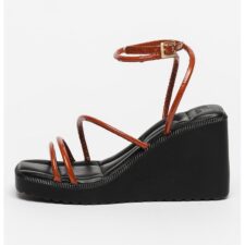 Sandale wedge de piele New-Wanda