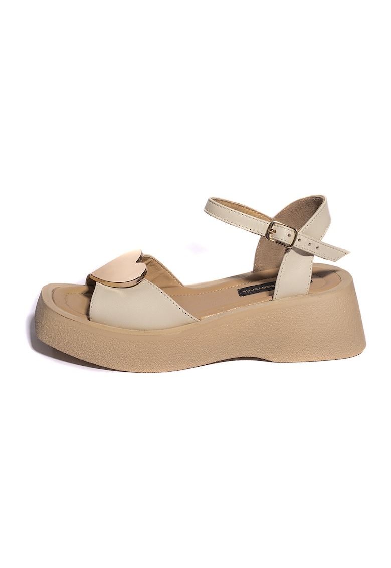 Sandale wedge de piele Tania 1 Sandale wedge de piele Tania