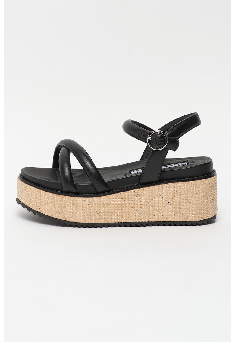 Sandale wedge de piele Yeokhy 1 Sandale wedge de piele Yeokhy