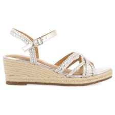 Sandale wedge de piele cu design impletit Lelant