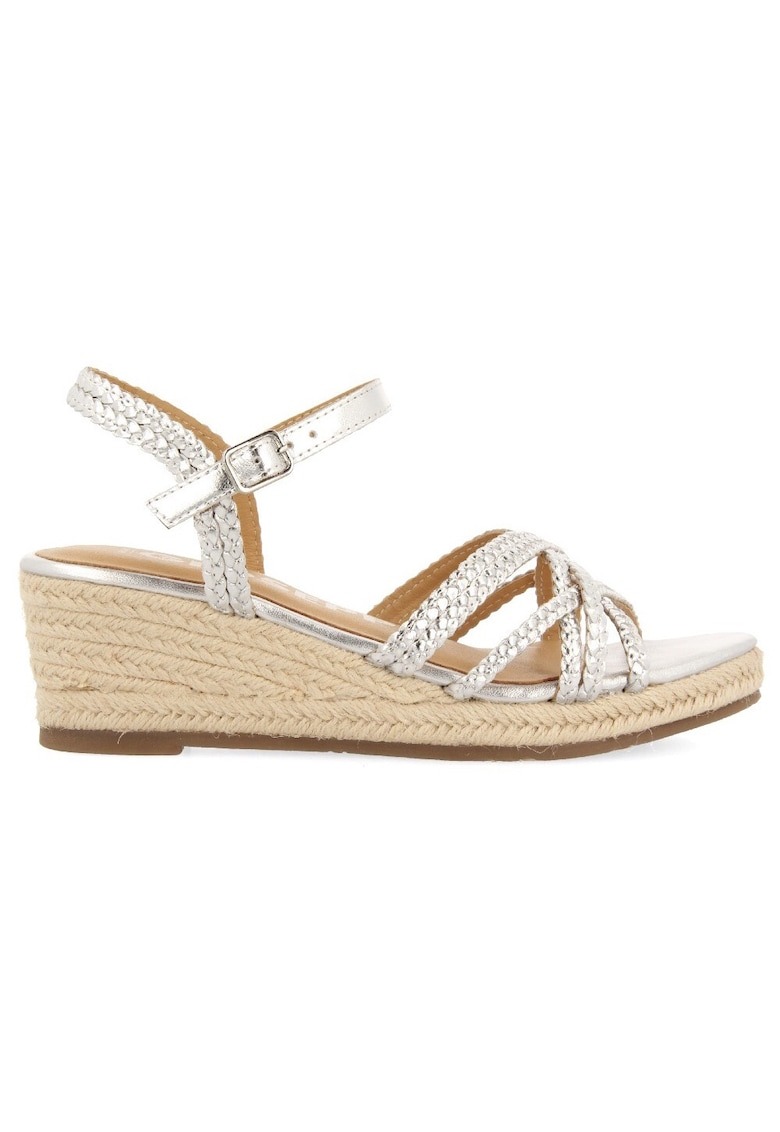 Sandale wedge de piele cu design impletit Lelant 1 Sandale wedge de piele cu design impletit Lelant