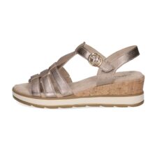 Sandale wedge de piele cu o catarama