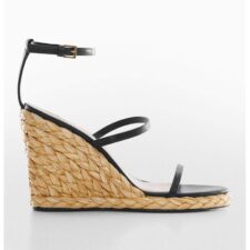 Sandale wedge de piele ecologica Choco