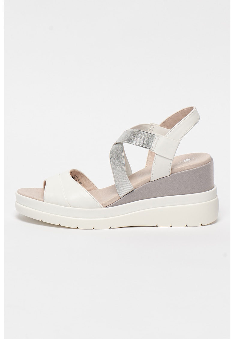 Sandale wedge de piele ecologica Elaine 1 Sandale wedge de piele ecologica Elaine