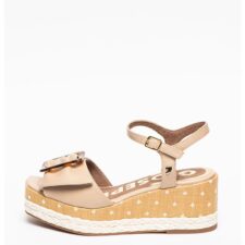 Sandale wedge de piele ecologica Laramie