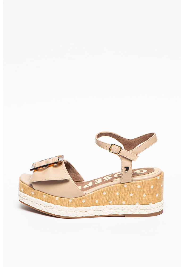 Sandale wedge de piele ecologica Laramie 1 Sandale wedge de piele ecologica Laramie