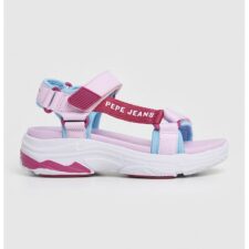 Sandale wedge de piele ecologica si material textil