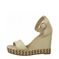 Sandale wedge de piele intoarsa sintetica