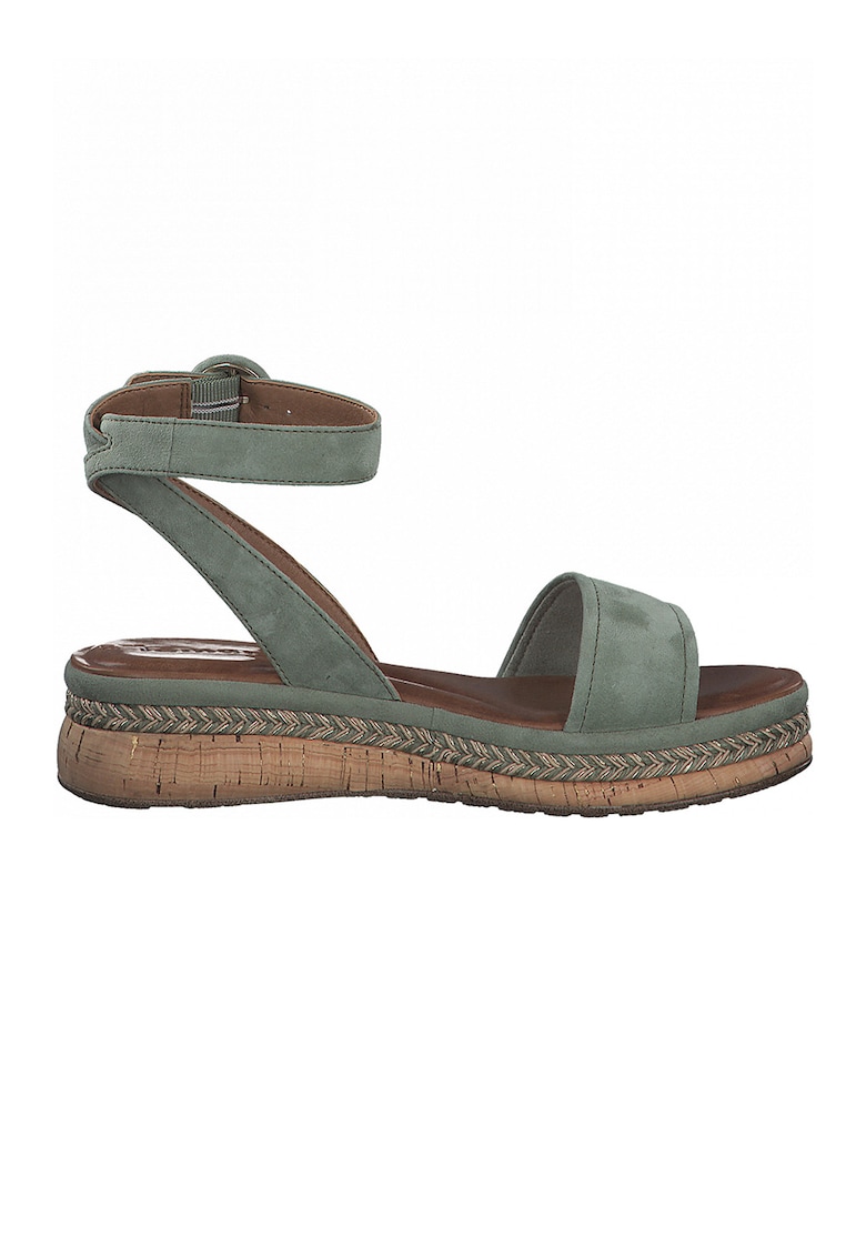 Sandale wedge de piele nabuc 1 Sandale wedge de piele nabuc