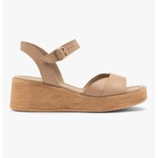 Sandale wedge din piele Donna