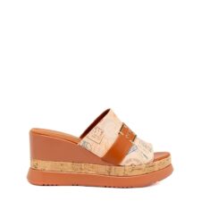 Sandale wedge din piele ecologica Estrada