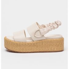 Sandale wedge din piele ecologica Opal