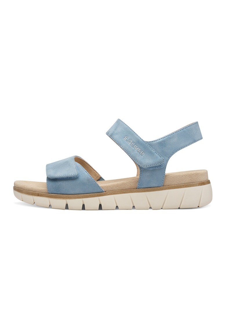 Sandale wedge din piele ecologica 1 Sandale wedge din piele ecologica