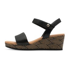 Sandale wedge din piele si piele ecologica