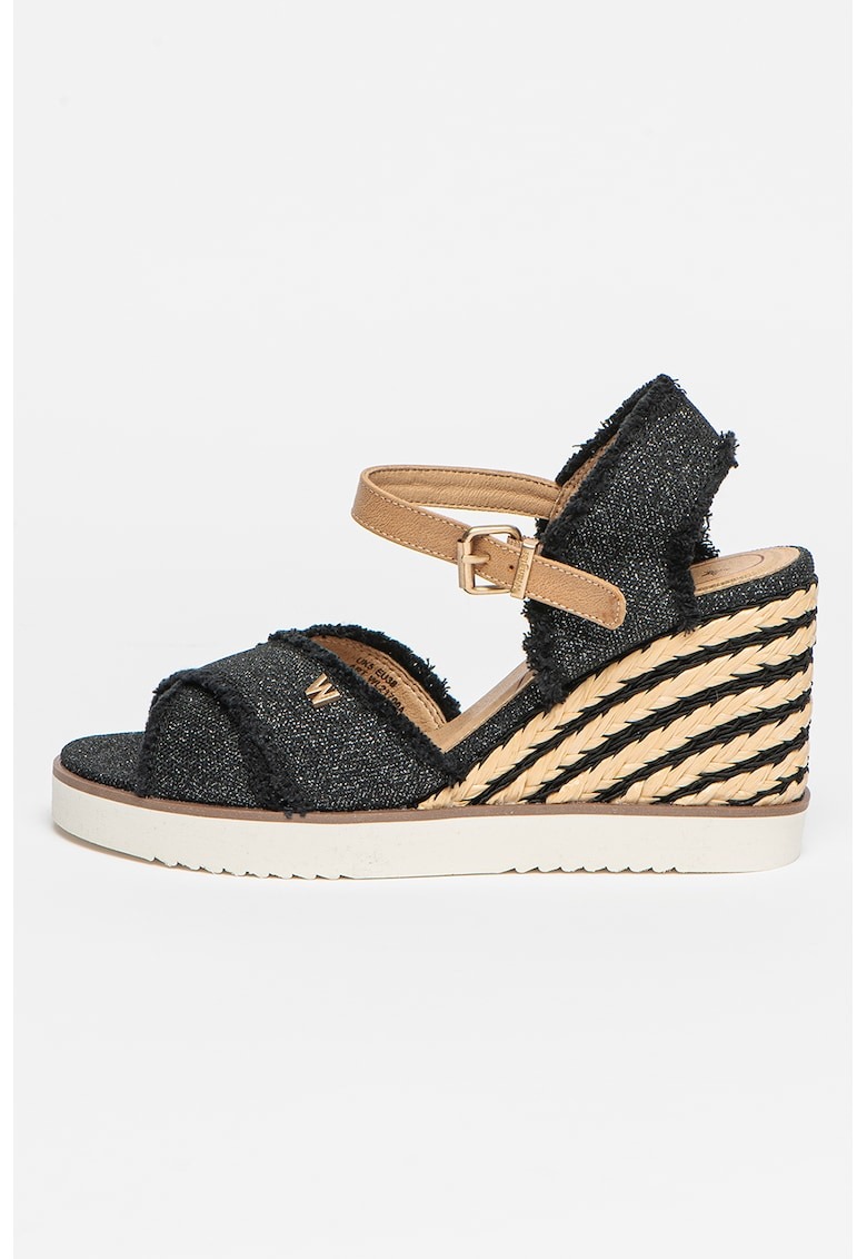 Sandale wedge tip espadrile cu barete incrucisate Maiorca 1 Sandale wedge tip espadrile cu barete incrucisate Maiorca