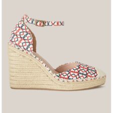 Sandale wedge tip espadrile cu model