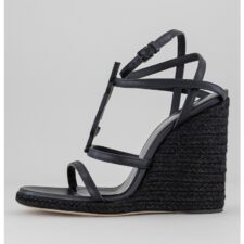 Sandale wedge tip espadrile cu monograma Cassandra