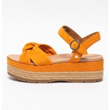 Sandale wedge tip espadrile de piele intoasa Trisha