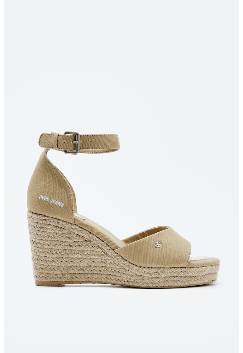 Sandale wedge tip espadrile din denim 1 Sandale wedge tip espadrile din denim