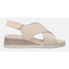 Sandaledin piele cu platforma si barete incrucisate