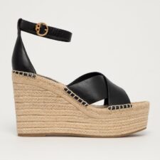 Tory Burch Sandale de piele culoarea negru