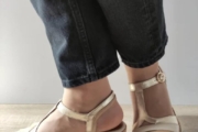 Sandale Casual Dama  28358-44 Bej Cu Auriu – Bej –