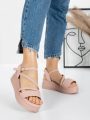 Sandale Dama cu Platforma 5H18 Roz | Mei