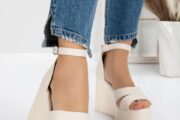 Sandale Dama cu Platforma 5SY9 Bej | Mei